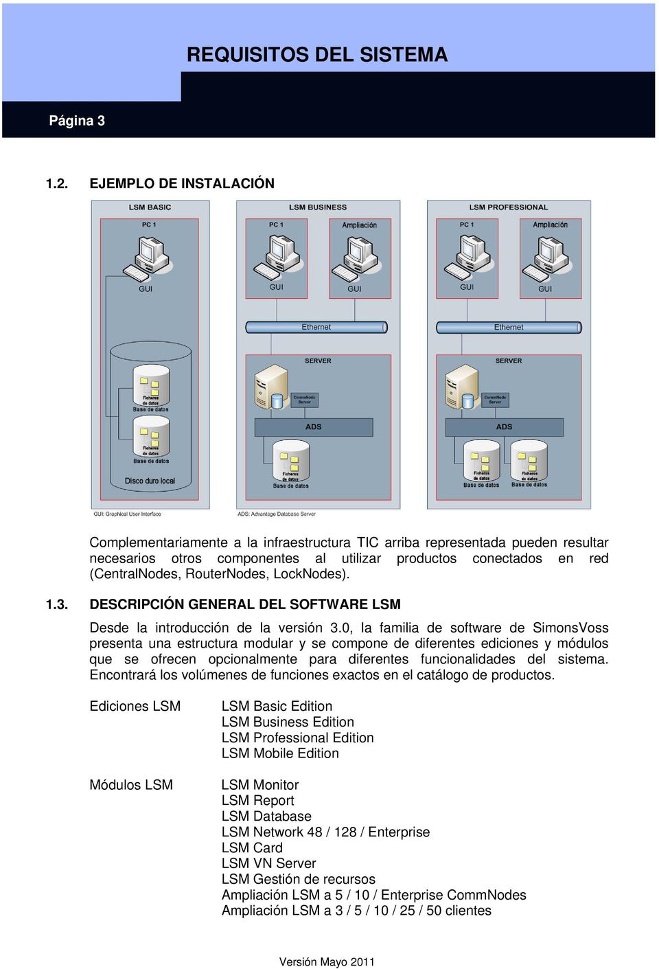 RouterNodes, LockNodes). 1.3. DESCRIPCIÓN GENERAL DEL SOFTWARE LSM Desde la introducción de la versión 3.
