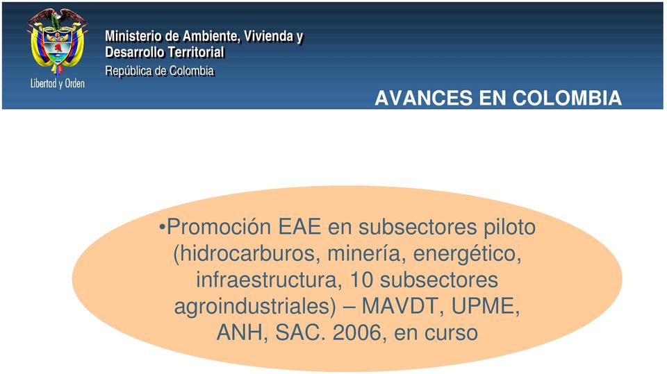 energético, infraestructura, 10 subsectores