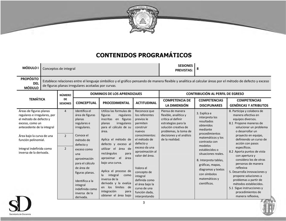 PLANEACIÓN DIDÁCTICA GENERAL CÁLCULO INTEGRAL - PDF Free Download
