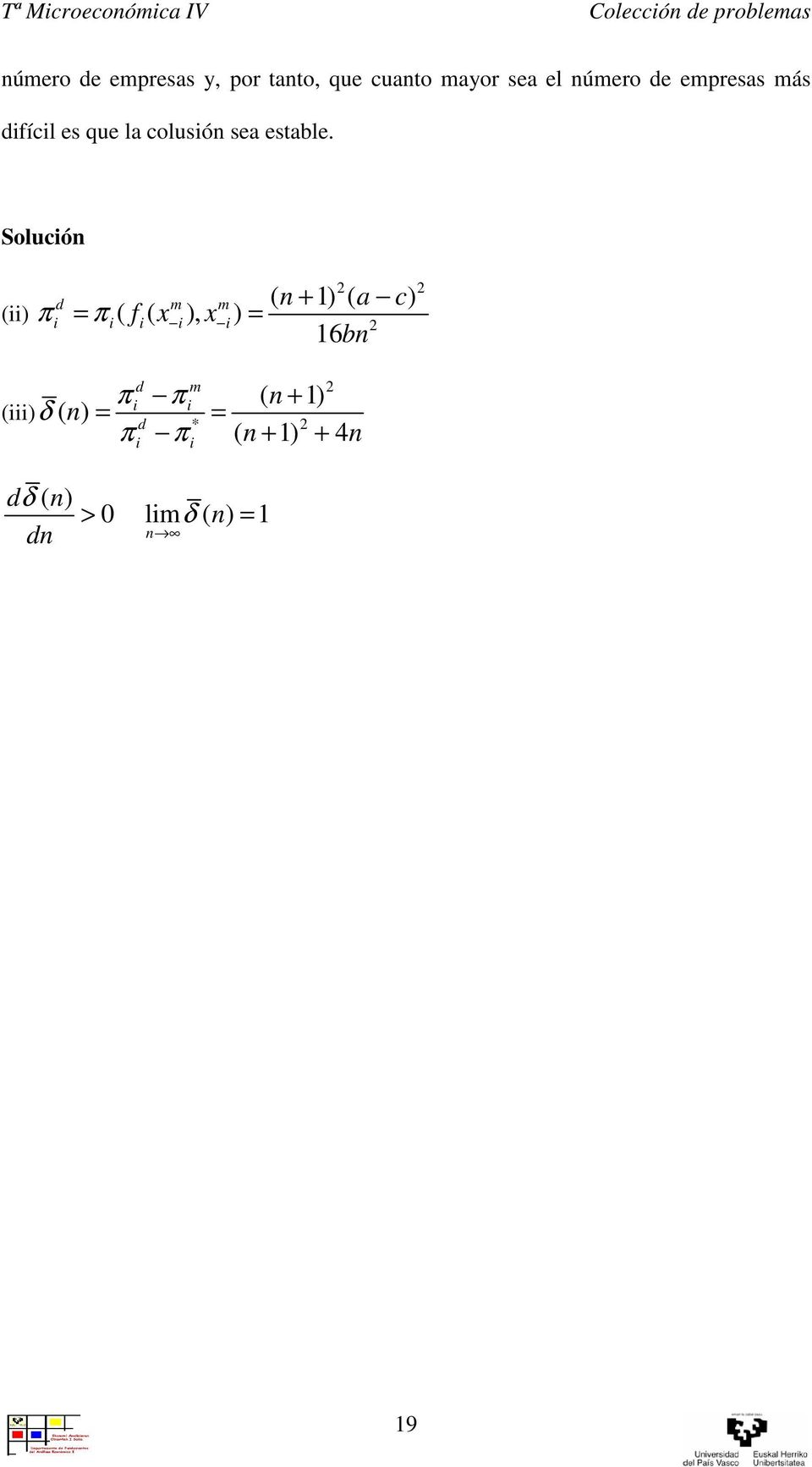 () () d m m ( n + ) ( a c) π = π ( f( ), ) = 6bn d π π ( n +