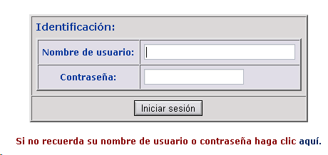 Escriba el nombre de usuario y contraseña obtenida de su administrador en los campos correspondientes y presione el botón Iniciar sesión para acceder al sistema.