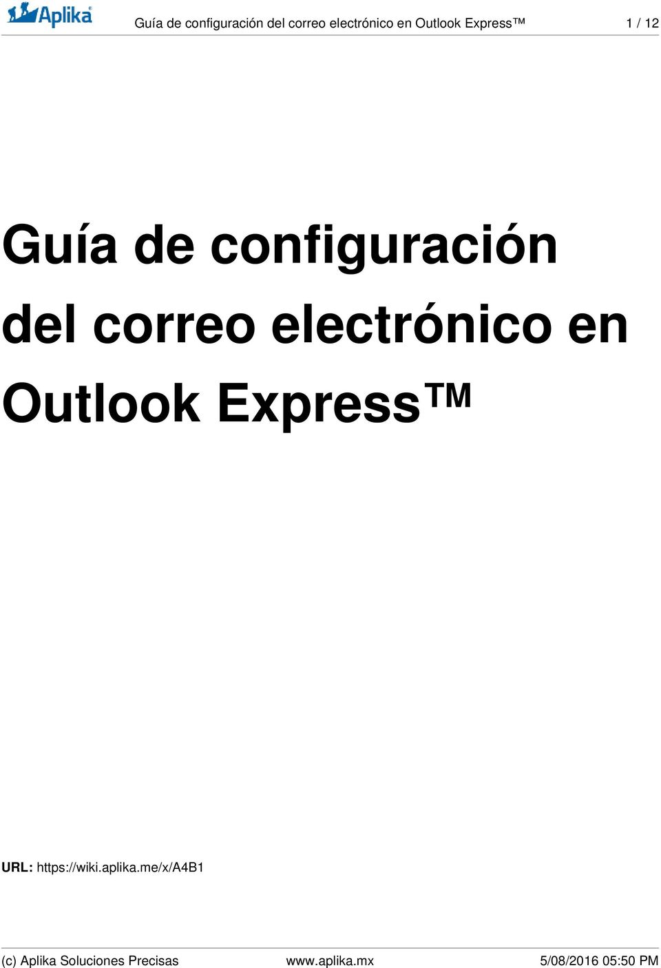 electrónico en Outlook Express URL:
