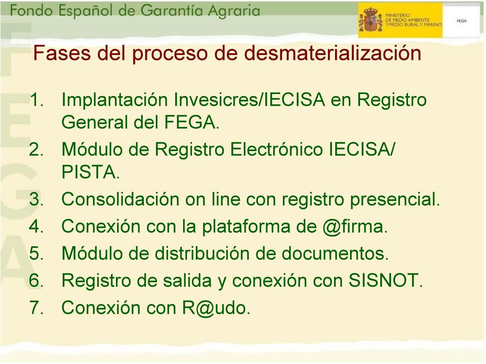 Módulo de Registro Electrónico IECISA/ PISTA. 3.