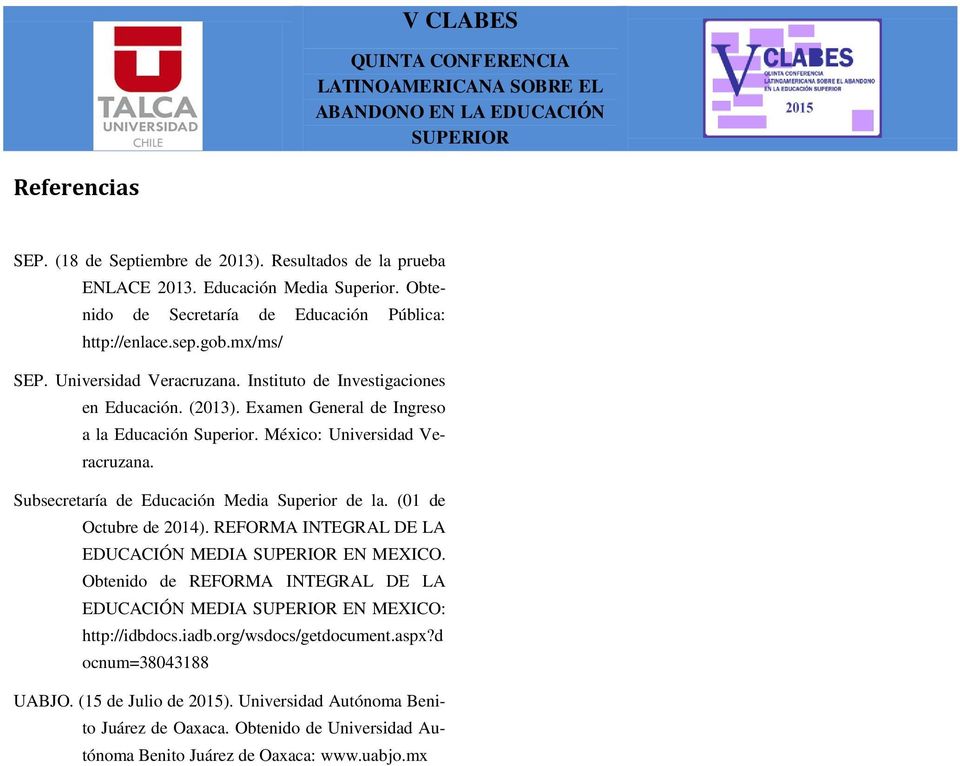Subsecretaría de Educación Media Superior de la. (01 de Octubre de 2014). REFORMA INTEGRAL DE LA EDUCACIÓN MEDIA EN MEXICO.