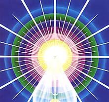 AL Los rayos de luz Los Rayos De Luz Los Rayos de Luz electrónica pura brotan continuamente de la cabeza de nuestra Poderosa Presencia YO SOY ( I AM), representa su medio de acción, de creación