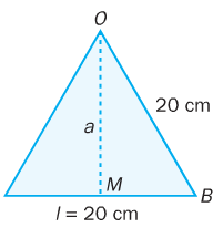 Ejemplo 1: Calcula el área de un reloj de pared, cuyo lado son 20 cm. L = 20 cm Cómo el reloj es un hexágono regular, los triángulos que se forman son equiláteros.