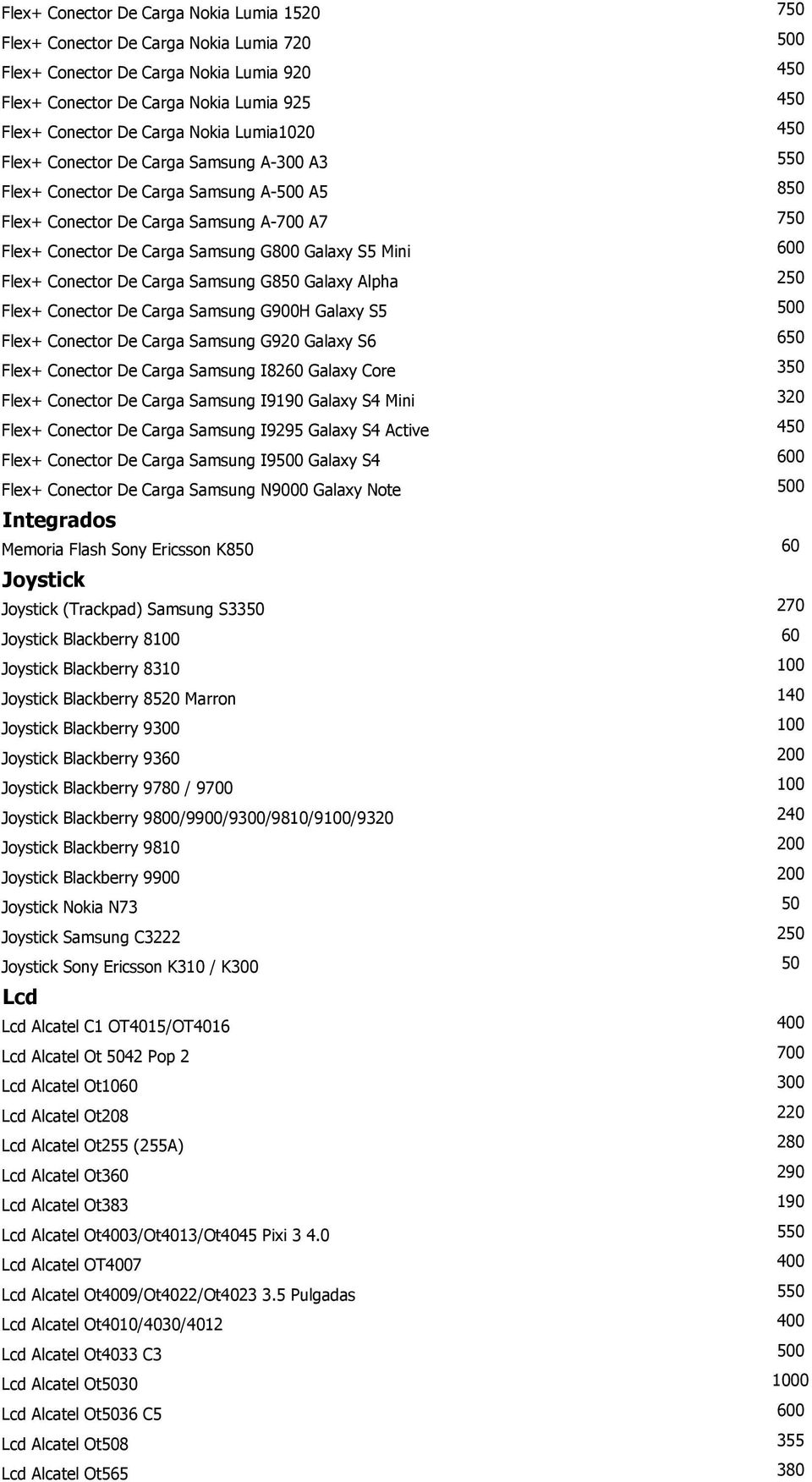 Galaxy S5 Mini 600 Flex+ Conector De Carga Samsung G850 Galaxy Alpha 250 Flex+ Conector De Carga Samsung G900H Galaxy S5 500 Flex+ Conector De Carga Samsung G920 Galaxy S6 650 Flex+ Conector De Carga