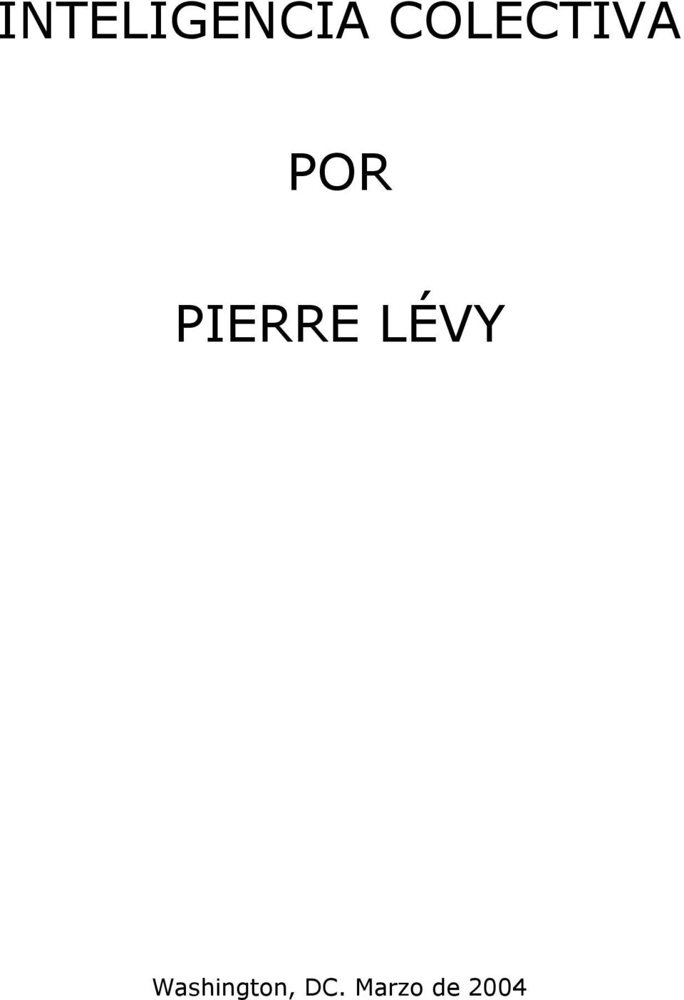 PIERRE LÉVY