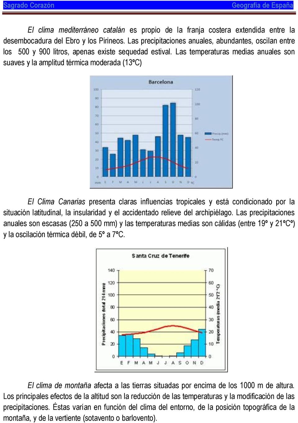 Las temperaturas medias anuales son suaves y la amplitud térmica moderada (13ºC) El Canarias presenta claras influencias tropicales y está condicionado por la situación latitudinal, la insularidad y