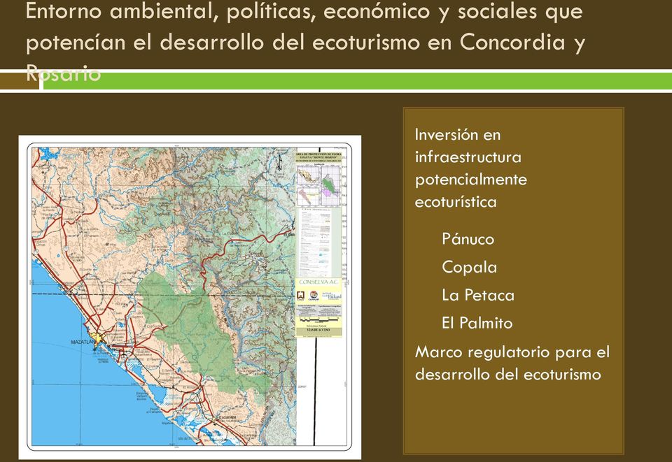 infraestructura potencialmente ecoturística Pánuco Copala La