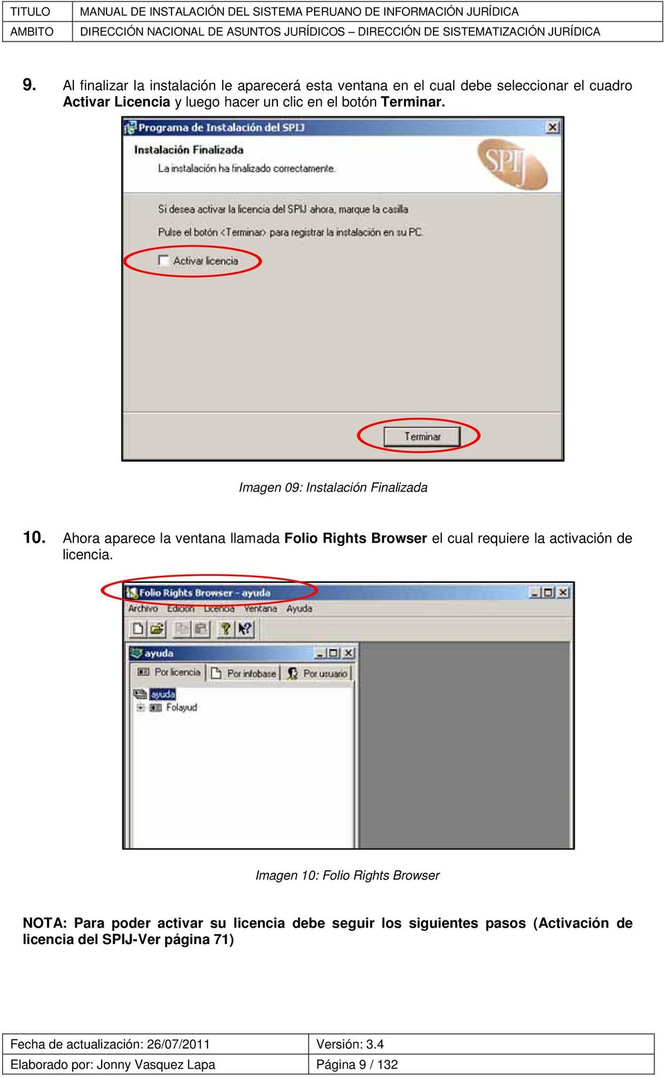 Ahora aparece la ventana llamada Folio Rights Browser el cual requiere la activación de licencia.