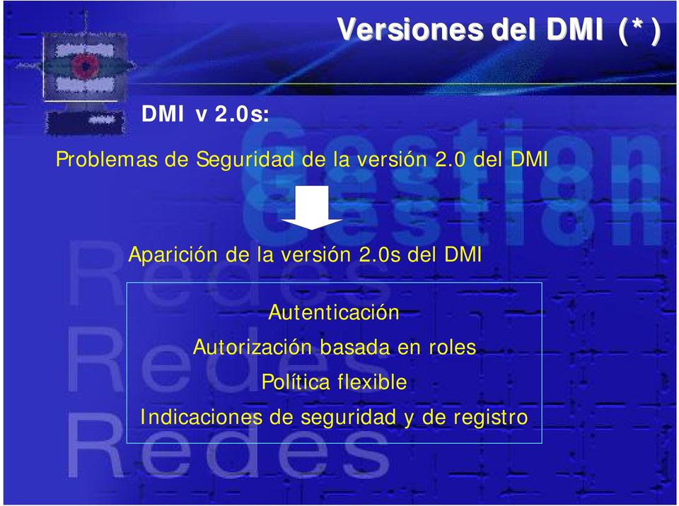 0 del DMI Aparición de la versión 2.