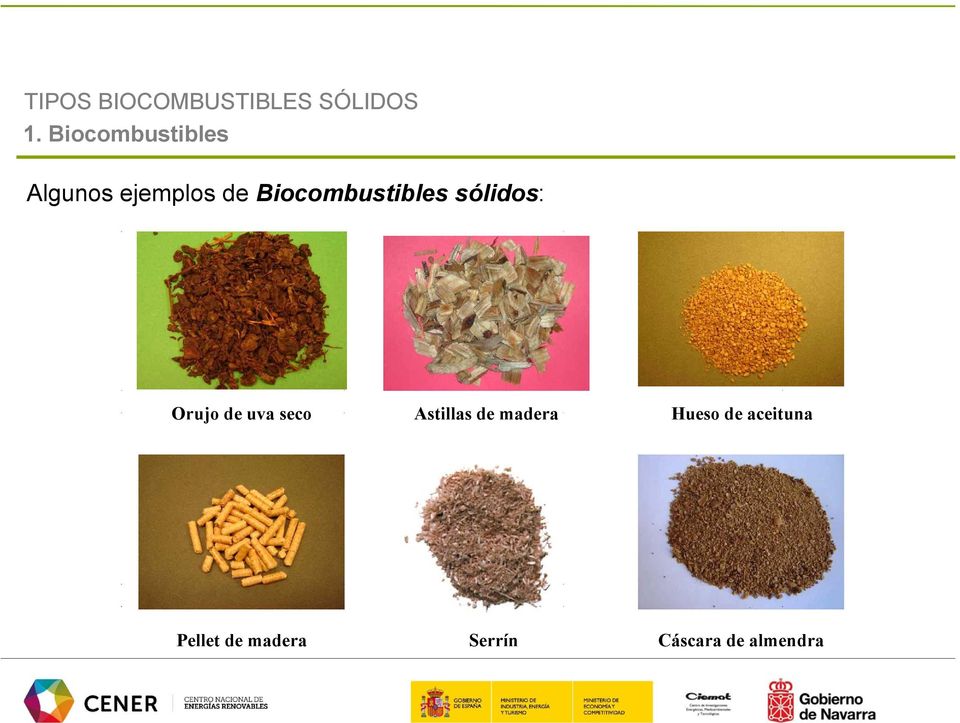 Biocombustibles sólidos: Orujo de uva seco