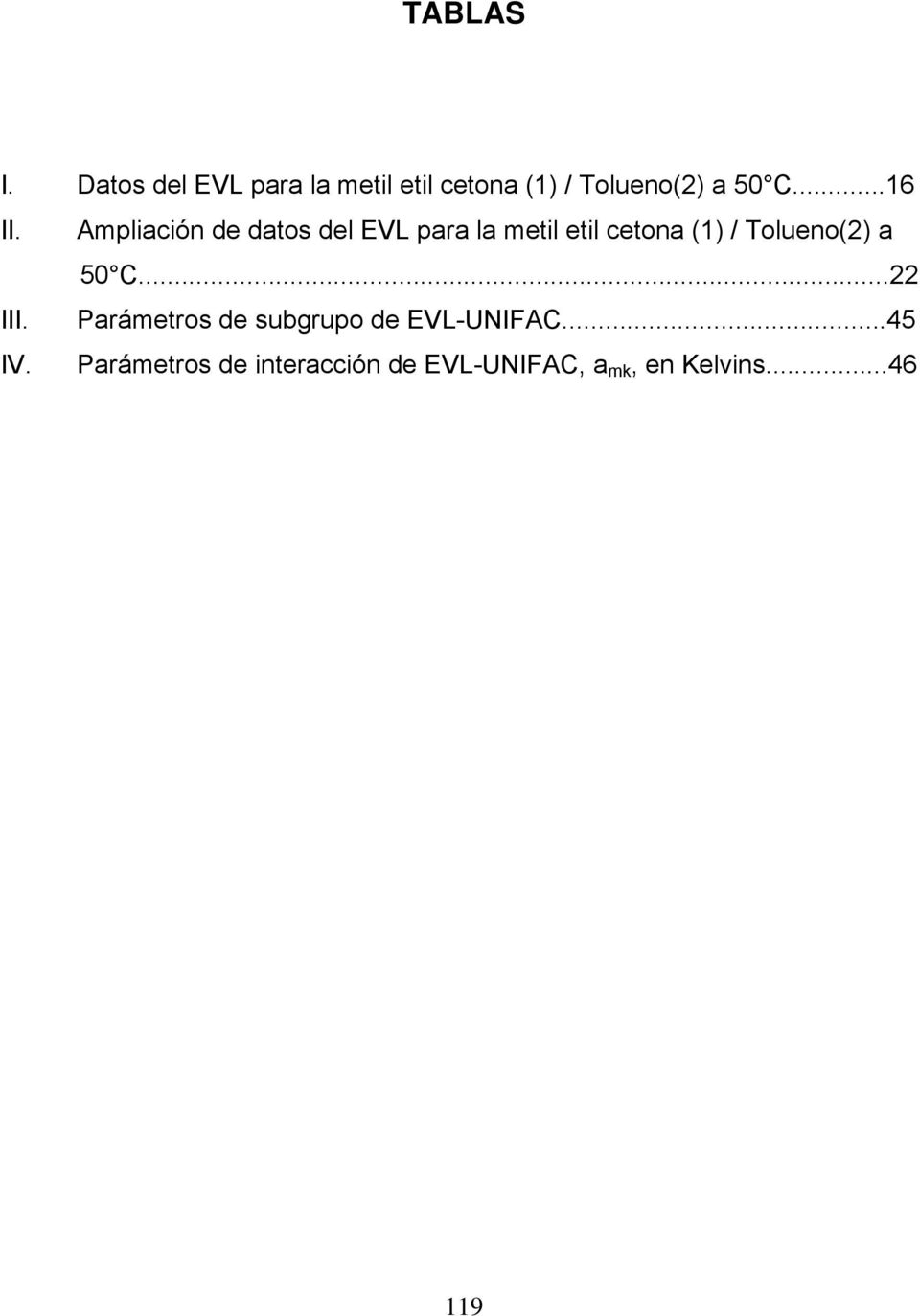 Ampliación de datos del EVL para la metil etil cetona (1) / Tolueno(2)