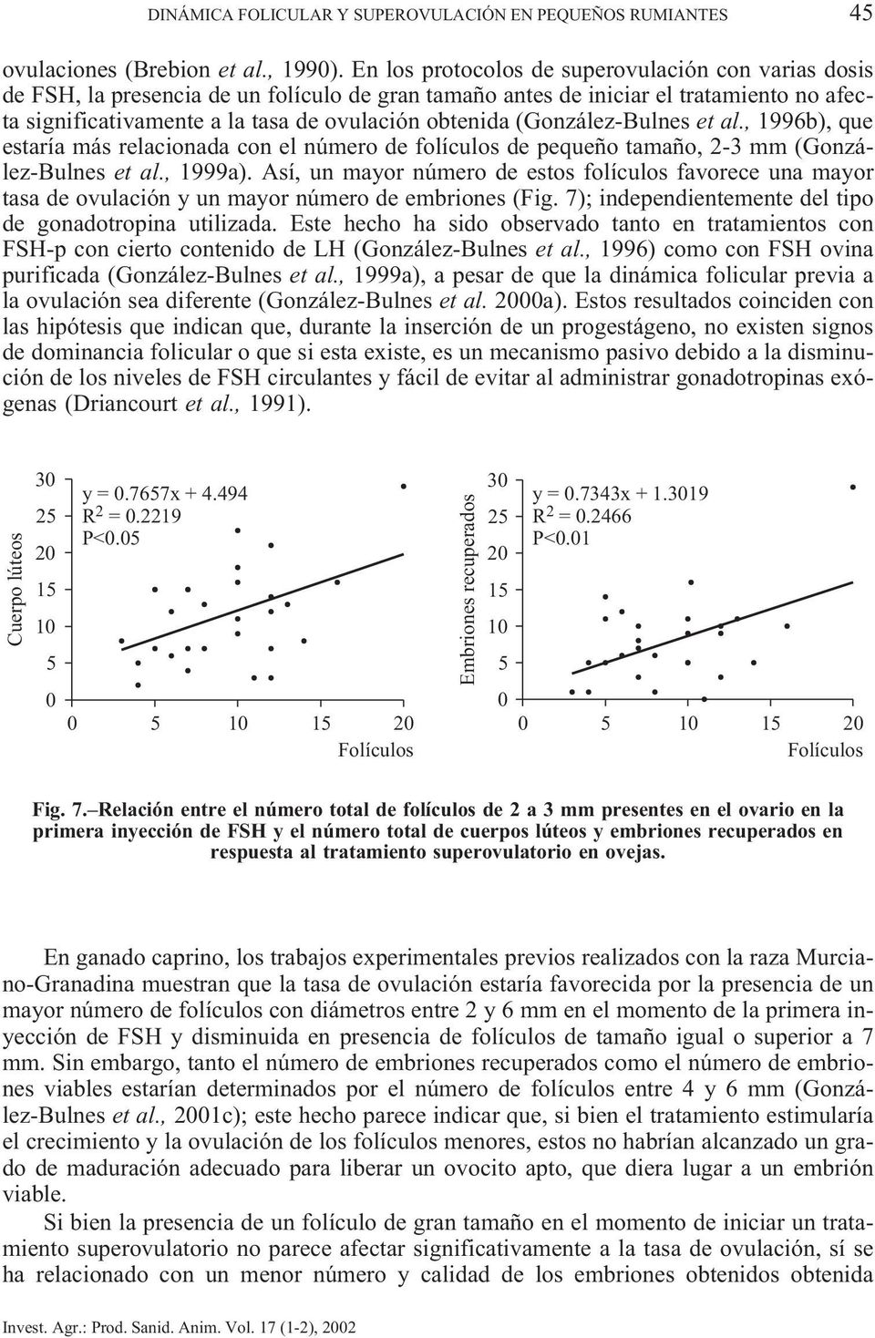 (González-Bulnes et al., 1996b), que estaría más relacionada con el número de folículos de pequeño tamaño, 2-3 mm (González-Bulnes et al., 1999a).