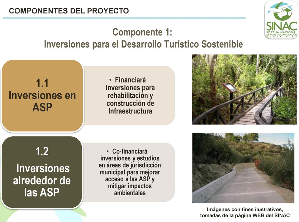2 Inversiones alrededor de las ASP Co-financiará inversiones y estudios en áreas de jurisdicción municipal