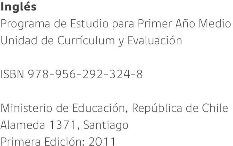 978-956-292-324-8 Ministerio de Educación,
