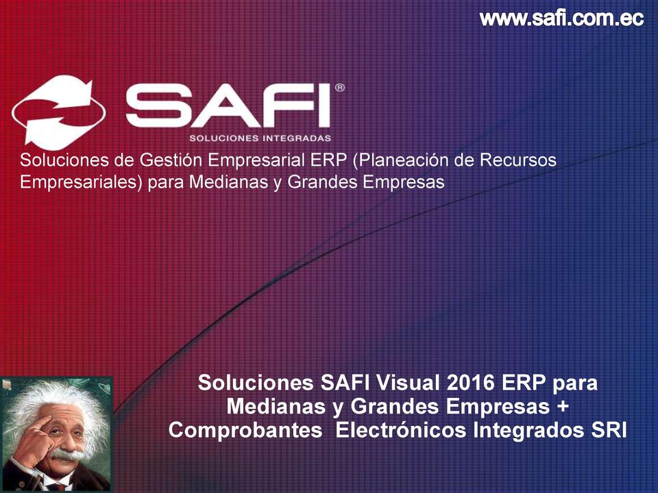 Gestión Empresarial ERP para PyMES Soluciones SAFI Visual 2016 ERP