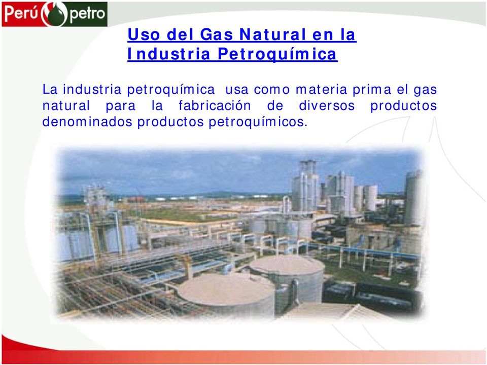 materia prima el gas natural para la