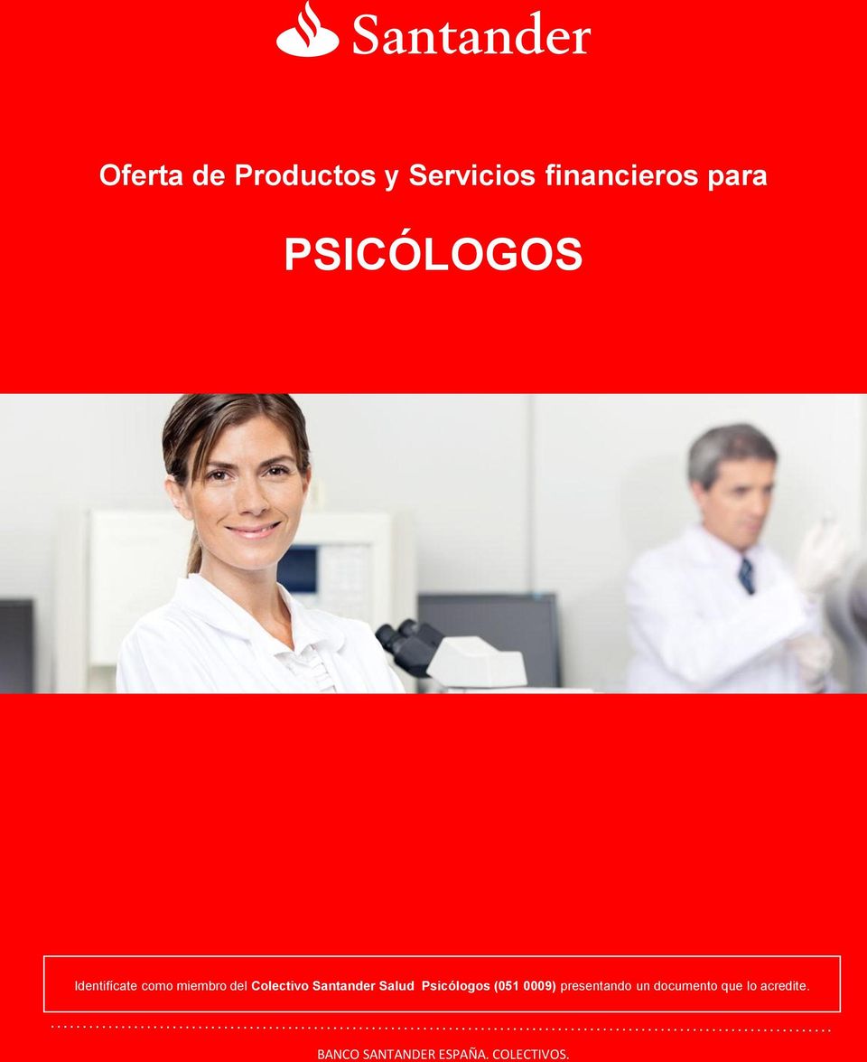Santander Salud Psicólogos (051 0009) presentando un