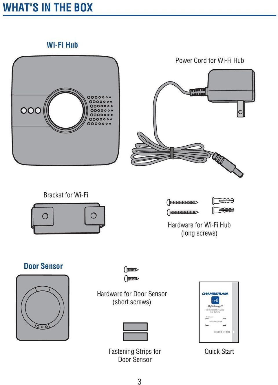 Door Sensor Hardware for Door Sensor (short screws) MyQ Garage TM Universal