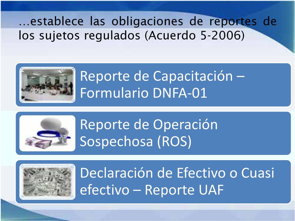Formulario DNFA 01 Reporte de Operación Sospechosa