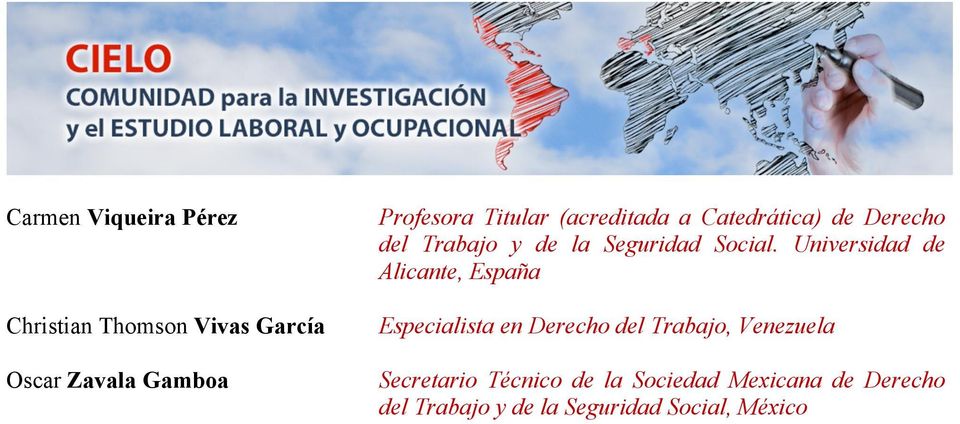 Universidad de Alicante, Especialista en Derecho del Trabajo, Venezuela Secretario