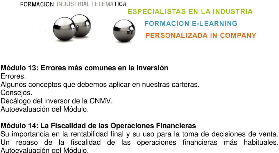 Decálogo del inversor de la CNMV.