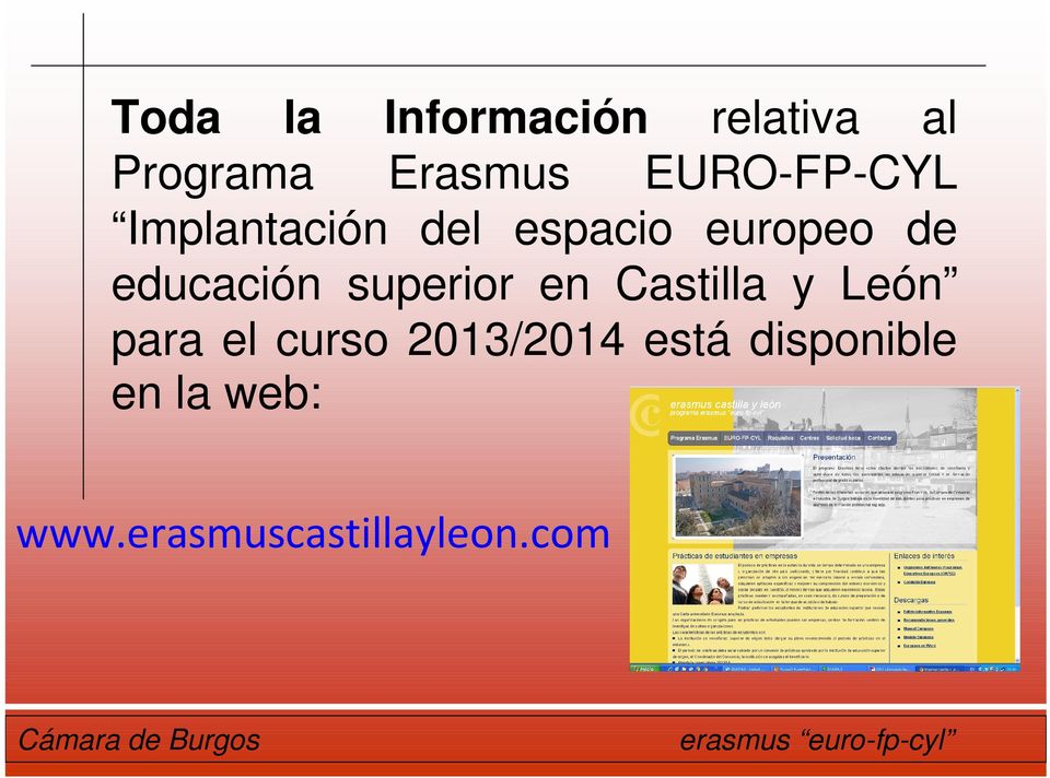educación superior en Castilla y León para el curso