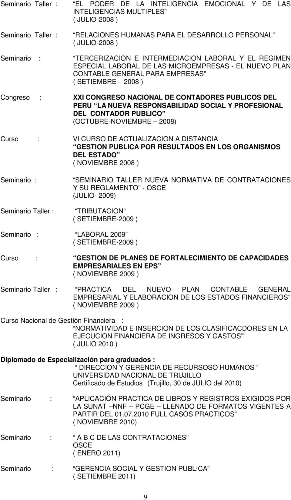 DEL PERU LA NUEVA RESPONSABILIDAD SOCIAL Y PROFESIONAL DEL CONTADOR PUBLICO (OCTUBRE-NOVIEMBRE 2008) Curso : VI CURSO DE ACTUALIZACION A DISTANCIA GESTION PUBLICA POR RESULTADOS EN LOS ORGANISMOS DEL