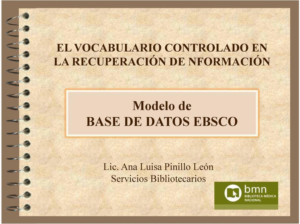 de BASE DE DATOS EBSCO Lic.