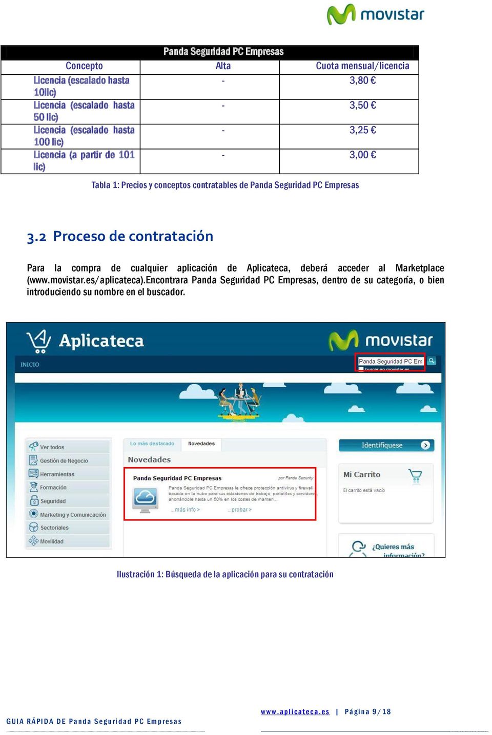 2 Prces de cntratación Para la cmpra de cualquier aplicación de Aplicateca, deberá acceder al Marketplace (www.mvistar.es/aplicateca).