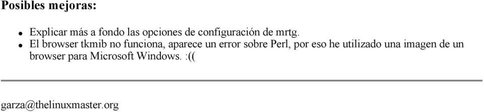 El browser tkmib no funciona, aparece un error sobre Perl,