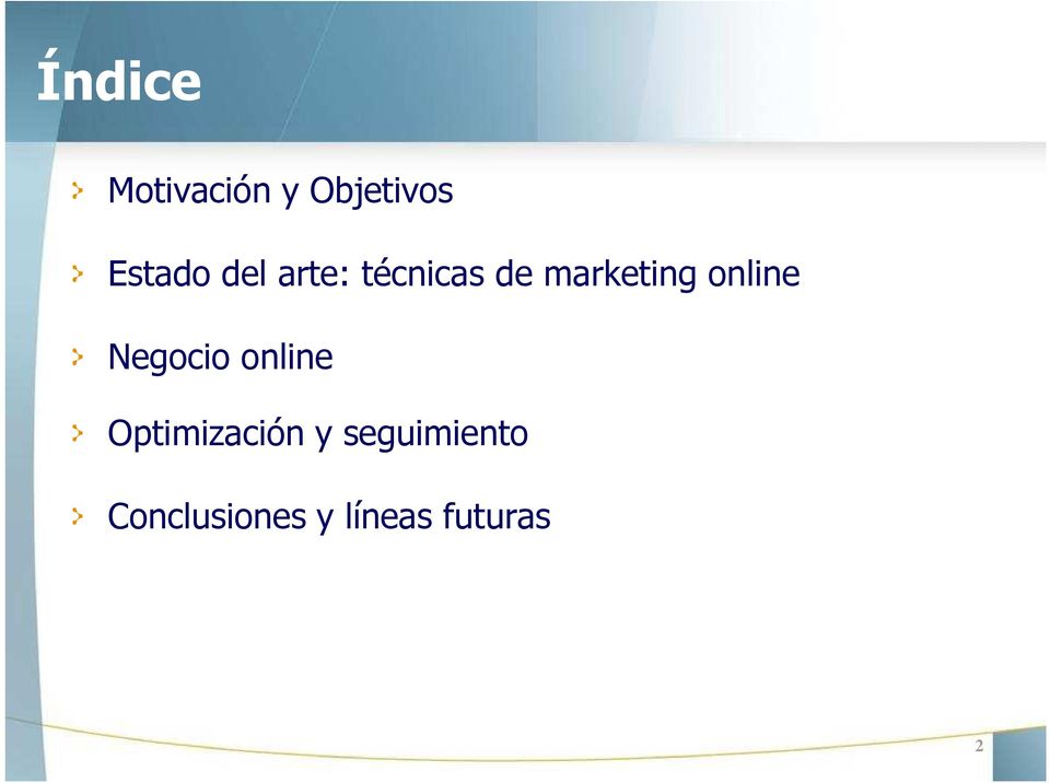 online Negocio online Optimización y