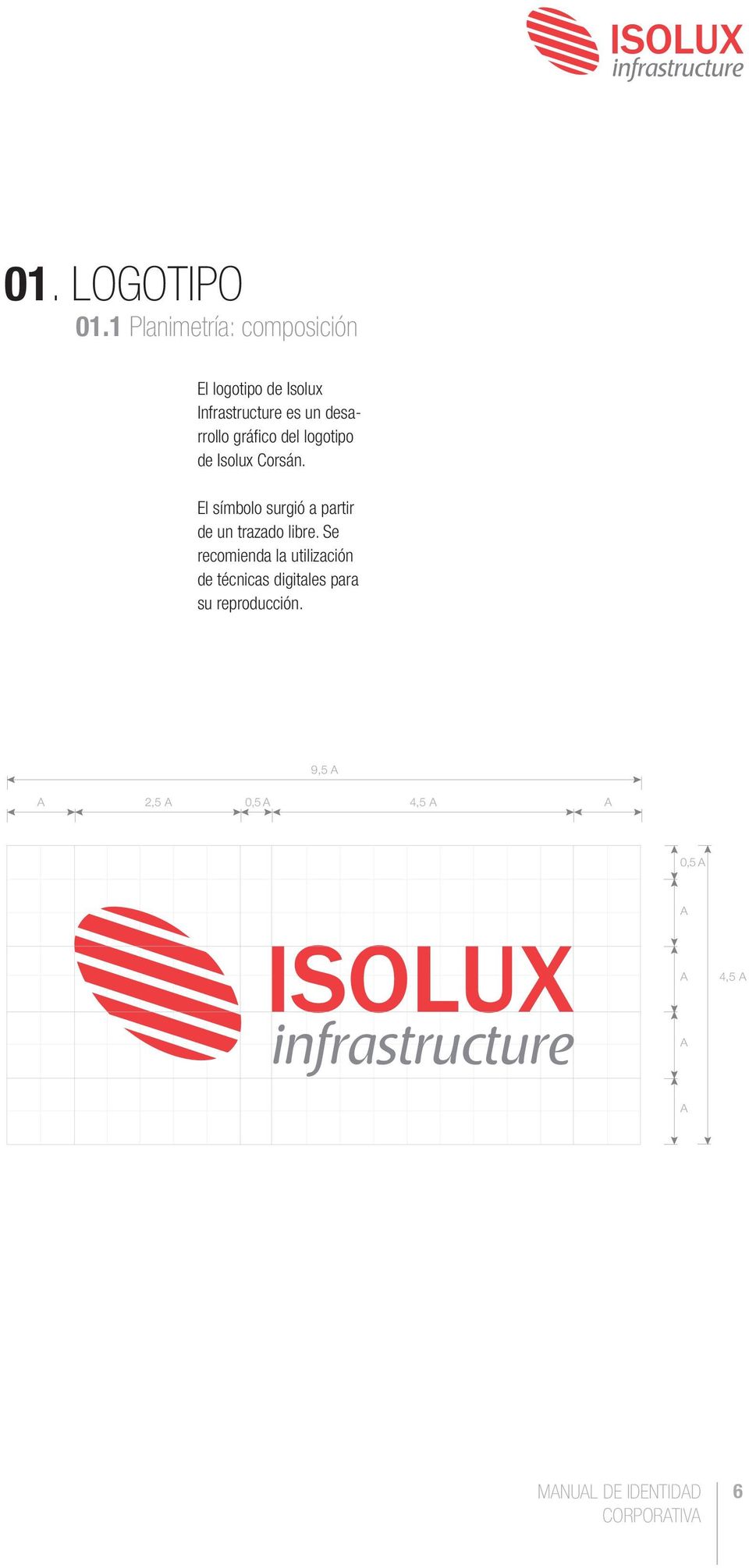 desarrollo gráfico del logotipo de Isolux Corsán.