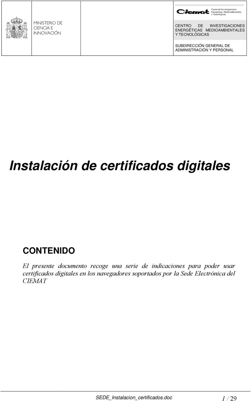 certificados digitales en los navegadores soportados por la