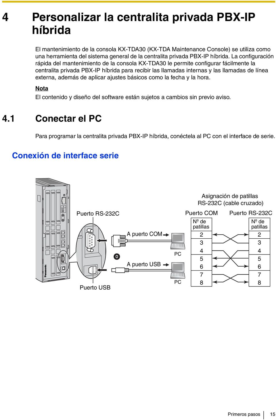 La configuración rápida del mantenimiento de la consola KX-TDA30 le permite configurar fácilmente la centralita privada PBX-IP híbrida para recibir las llamadas internas y las llamadas de línea