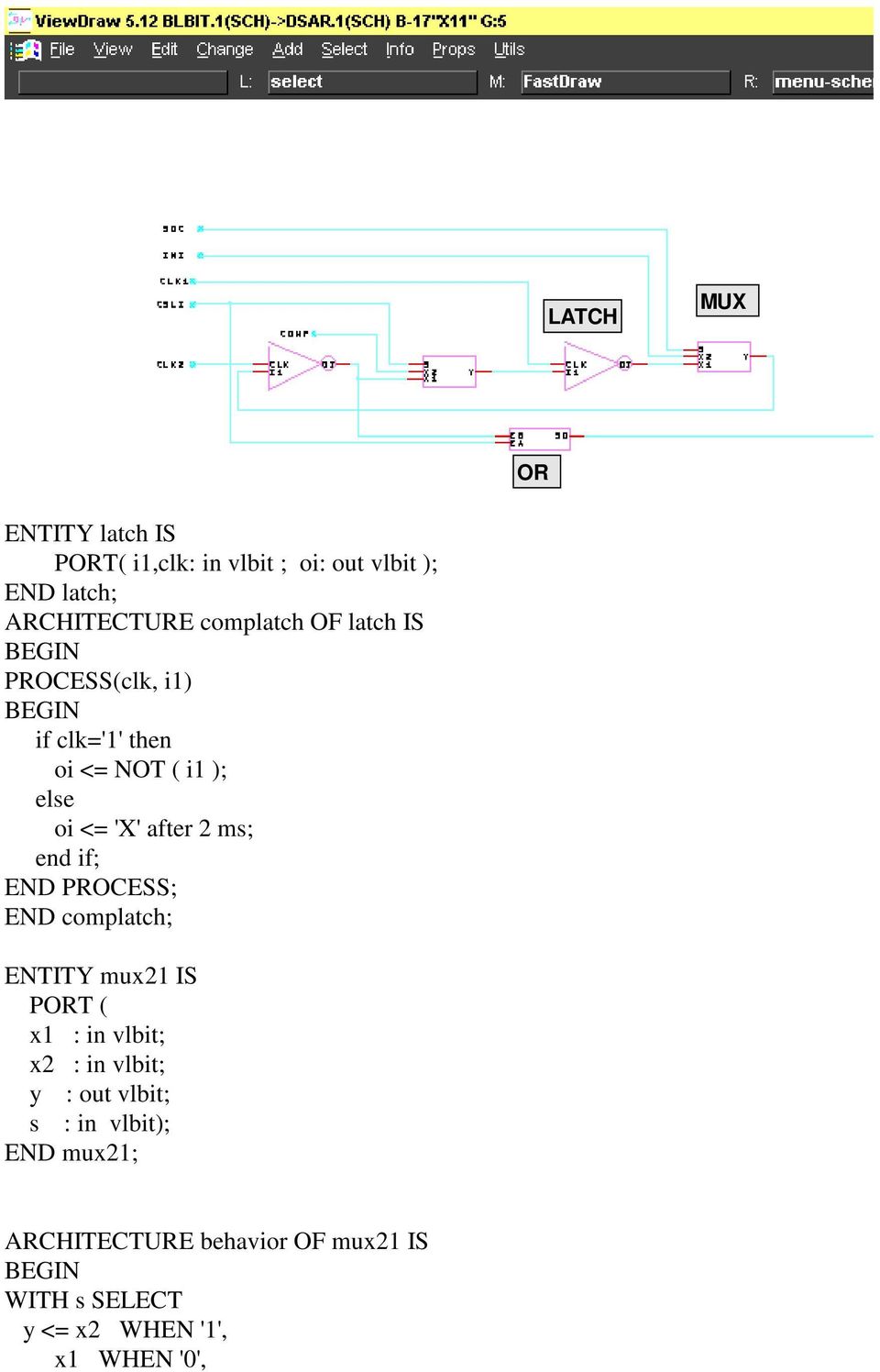if; END PROCESS; END complatch; ENTITY mux21 IS PORT ( x1 : in vlbit; x2 : in vlbit; y : out vlbit; s :