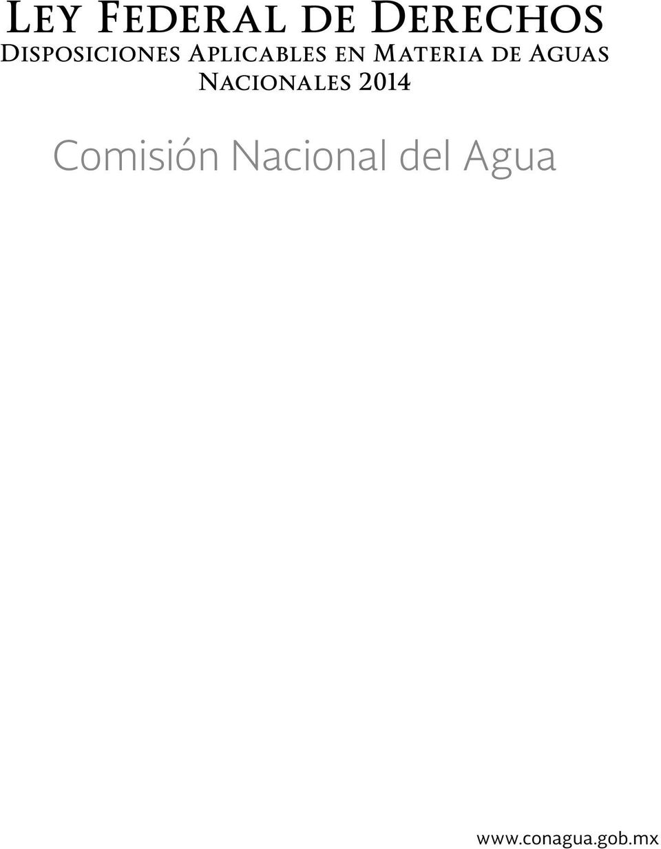 Materia de Aguas Nacionales 2014