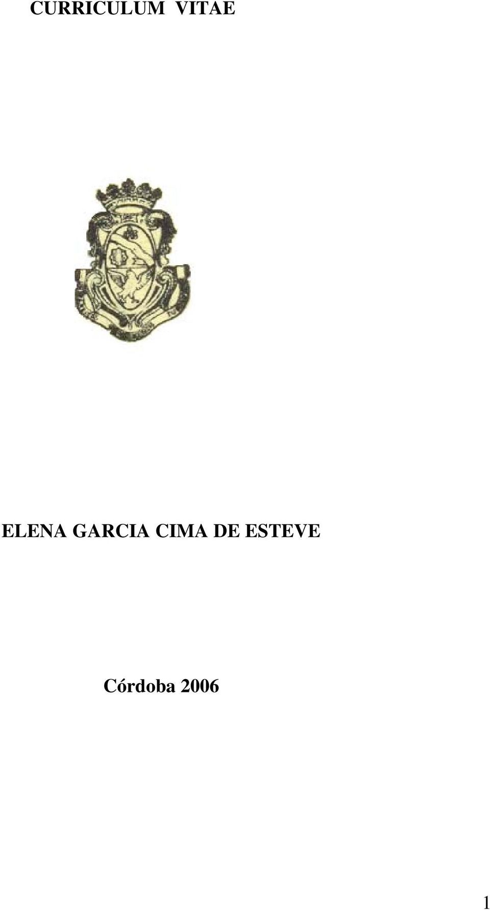 Curriculum Vitae Elena Garcia Cima De Esteve Pdf