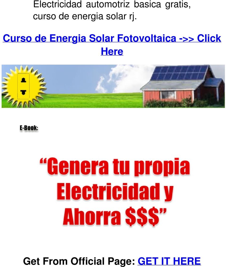 Curso de Energia Solar Fotovoltaica