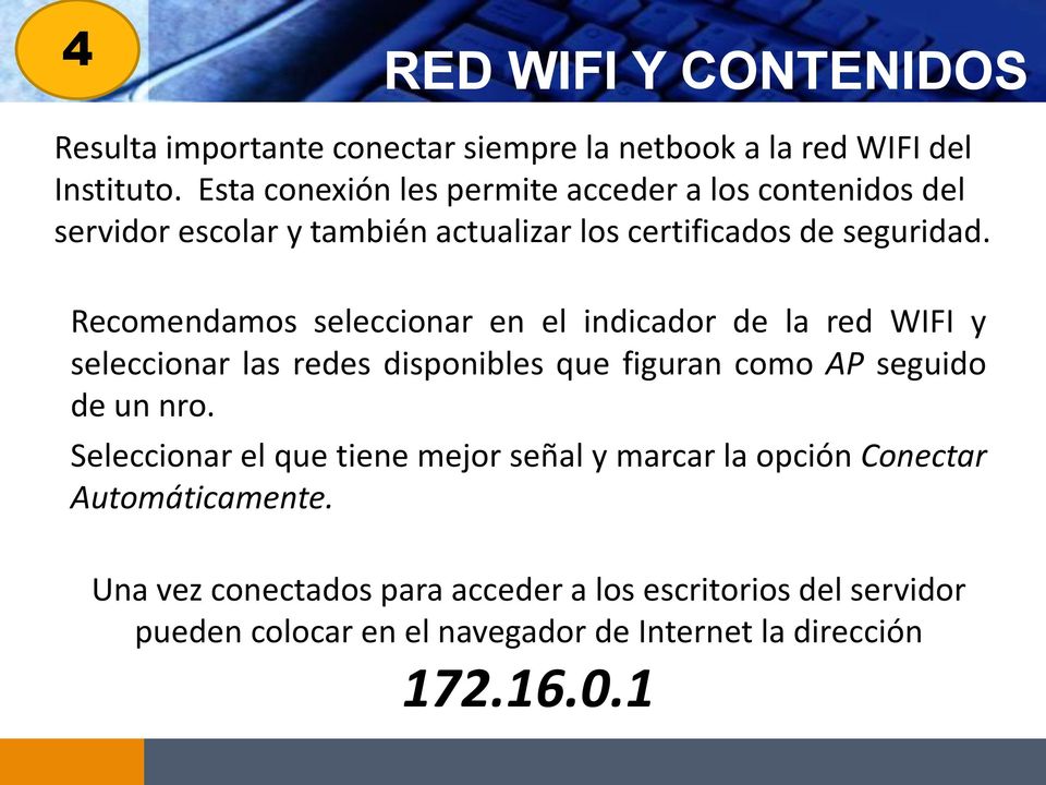 Recomendamos seleccionar en el indicador de la red WIFI y seleccionar las redes disponibles que figuran como AP seguido de un nro.