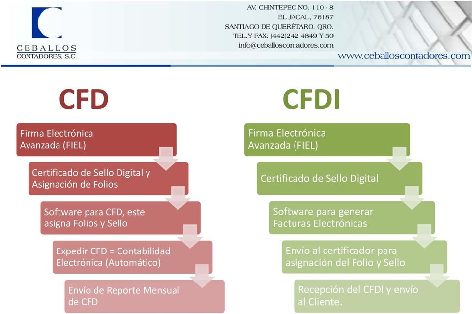 Mensual de CFD Firma Electrónica Avanzada (FIEL) Certificado de Sello Digital Software para generar