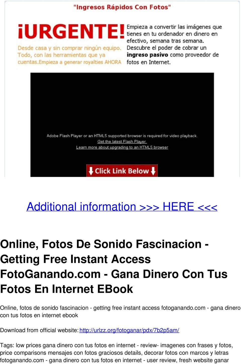 com - gana dinero con tus fotos en internet ebook Download from official website: http://urlzz.