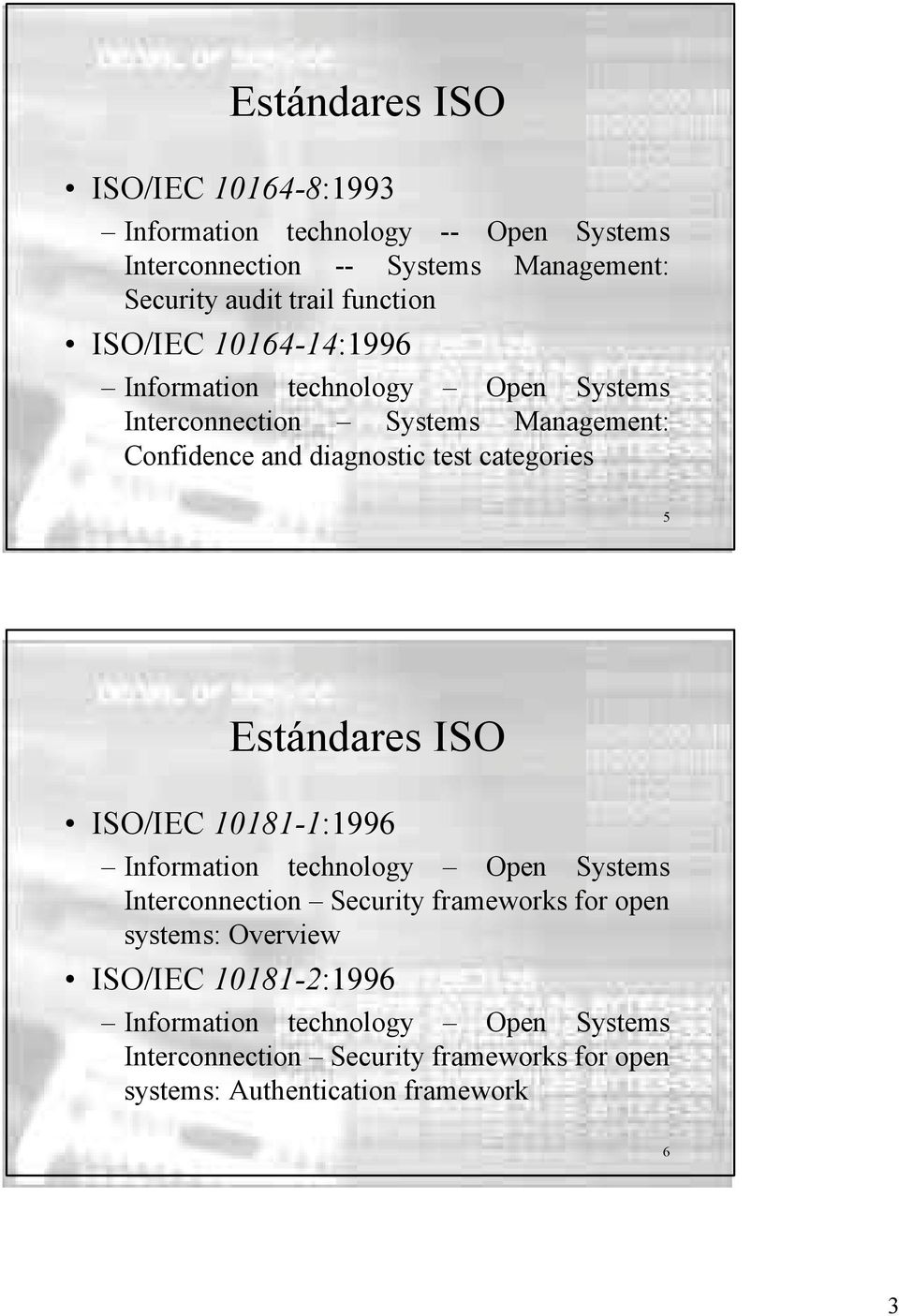 10164-14:1996 Interconnection Systems Management: Confidence and diagnostic test