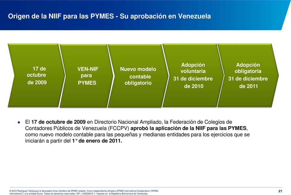 Directorio Nacional Ampliado, la Federación de Colegios de Contadores Públicos de Venezuela (FCCPV) aprobó la aplicación de la NIIF