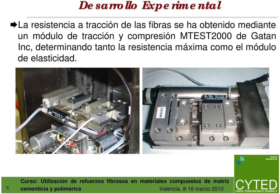 tracción y compresión MTEST2000 de Gatan Inc,