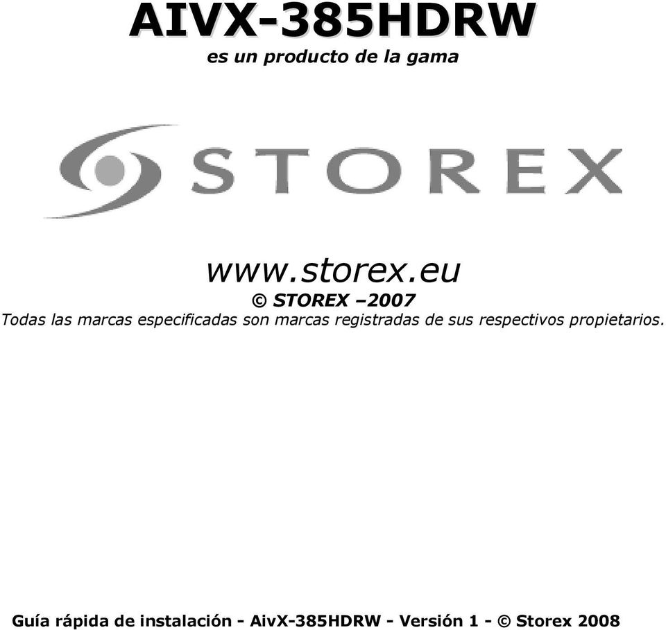 eu STOREX 2007 Todas las marcas