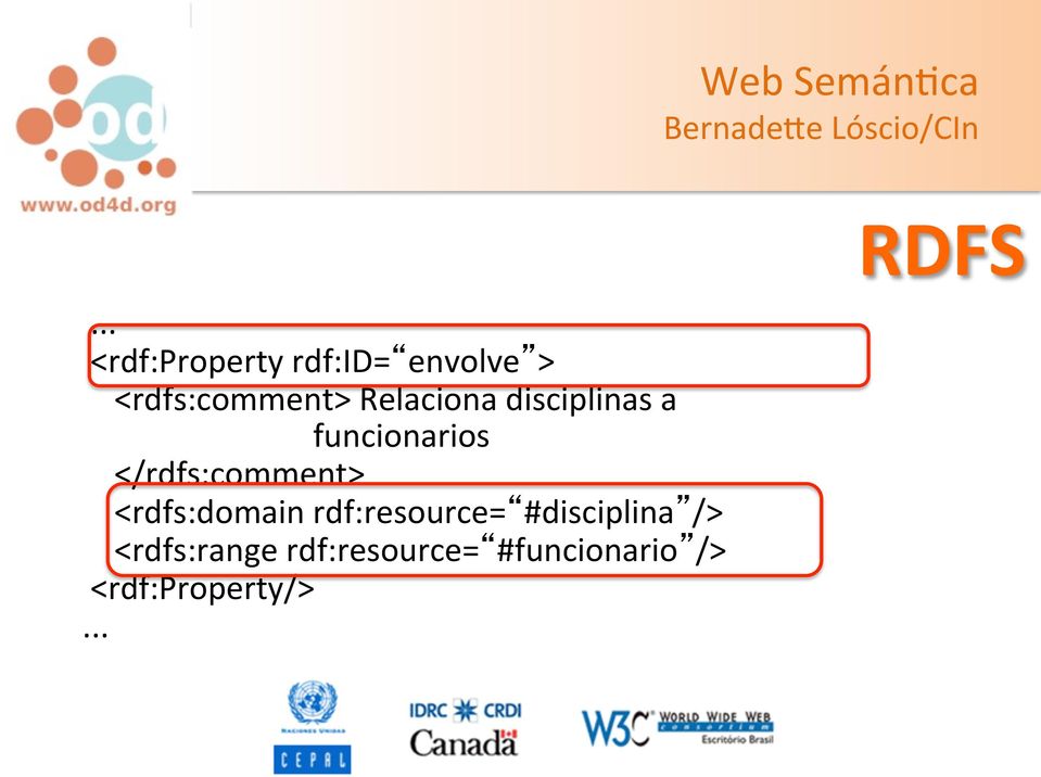 <rdfs:domain rdf:resource= #disciplina />