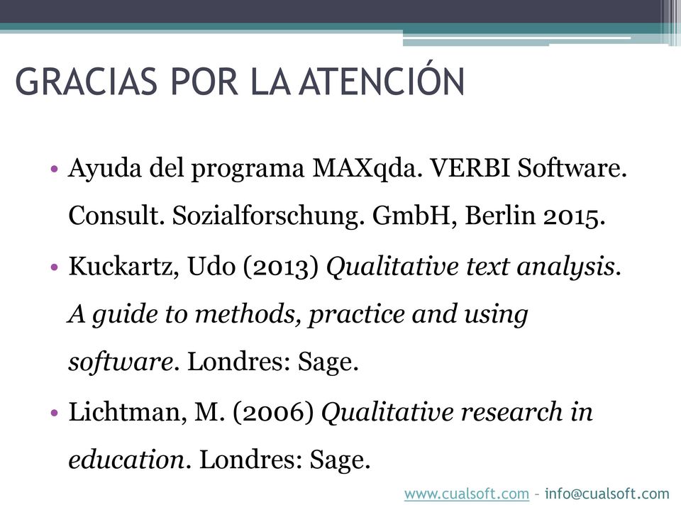 Kuckartz, Udo (2013) Qualitative text analysis.